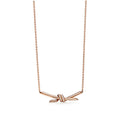 18K Tiffany Knot Pendant Diamond Necklace