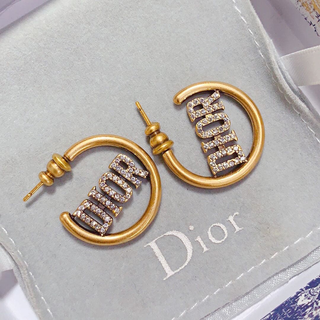 18K Dior 30 Montaigne Hoop Earrings