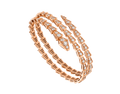 Bvlgari Serpenti Bracelet Pink Gold Cubic Zirconia Double Row
