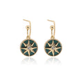 Dior Lucky Star Gold Malachite Earrings